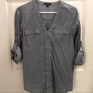 Express blue blouse